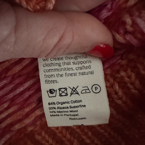 KOTN Pink and Orange Women's Sweater - Picture 4 of 7